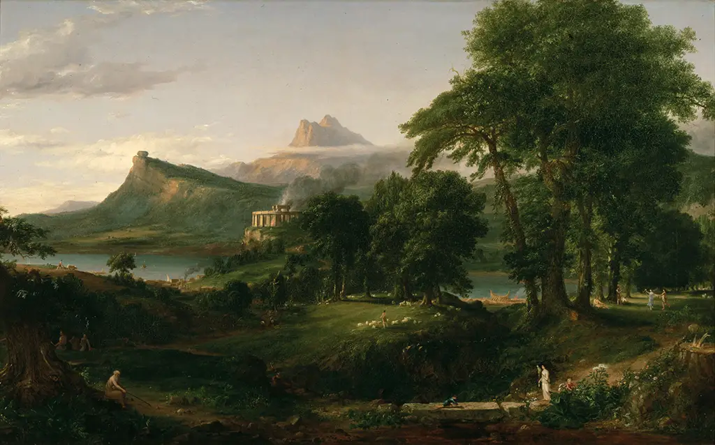 The Course of Empire - The Pastoral State in Detail Thomas Cole